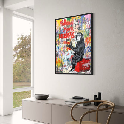 Banksy Graffiti-Kunst | Follow Your Dream-Poster | Street-Art-Leinwanddruck | Wohnzimmer-Dekor | Wandbild