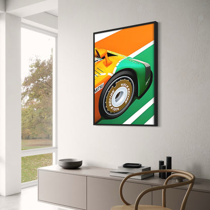 Modern Racing Poster | Vintage Racing Style | Le Mans Art Print | Home Decor Wall Art