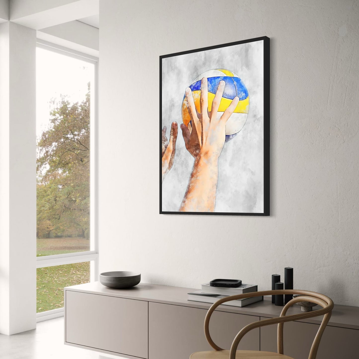 Volleyball Poster | Beach Volleyball Art | Spirit of Sport | Passion & Perseverance Tribute | Sports Themed Wall Decor