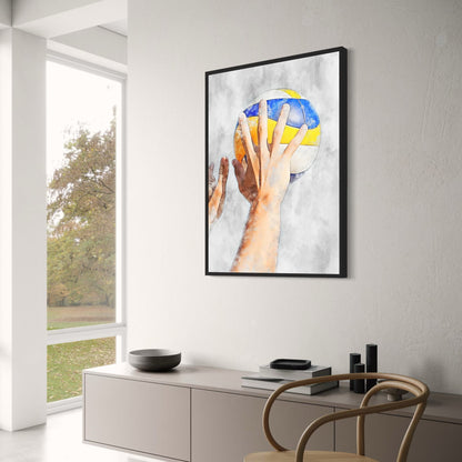 Volleyball Poster | Beach Volleyball Art | Spirit of Sport | Passion & Perseverance Tribute | Sports Themed Wall Decor