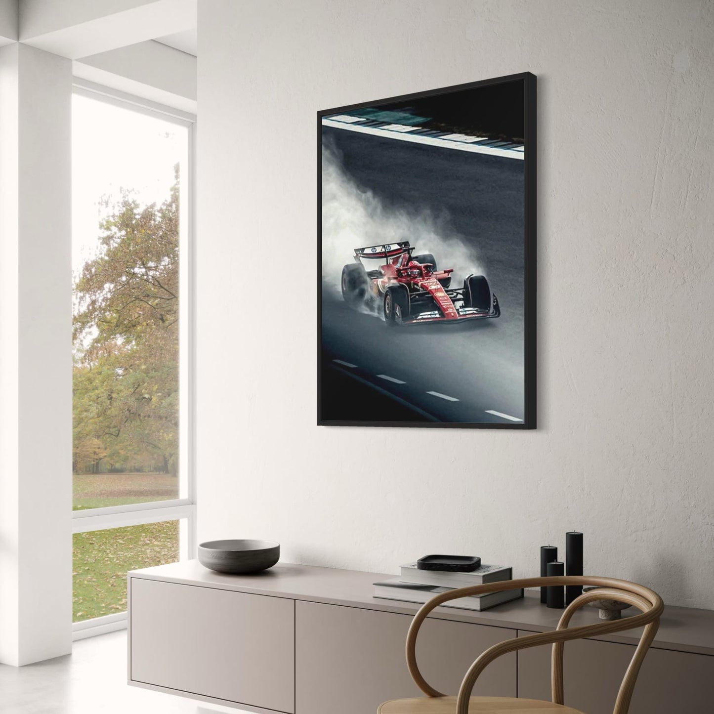 Formel Grand Prix Senna | Abstraktes Graffiti-Poster mit Rennstrecke | Leclerc Supercar Wanddekoration