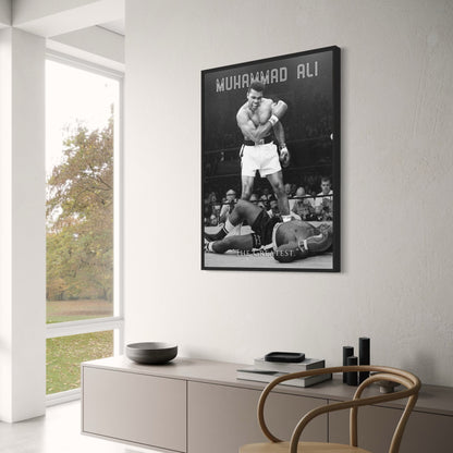 Muhammad Ali Boxplakat „The Greatest Knockout“, ikonische Wandkunst