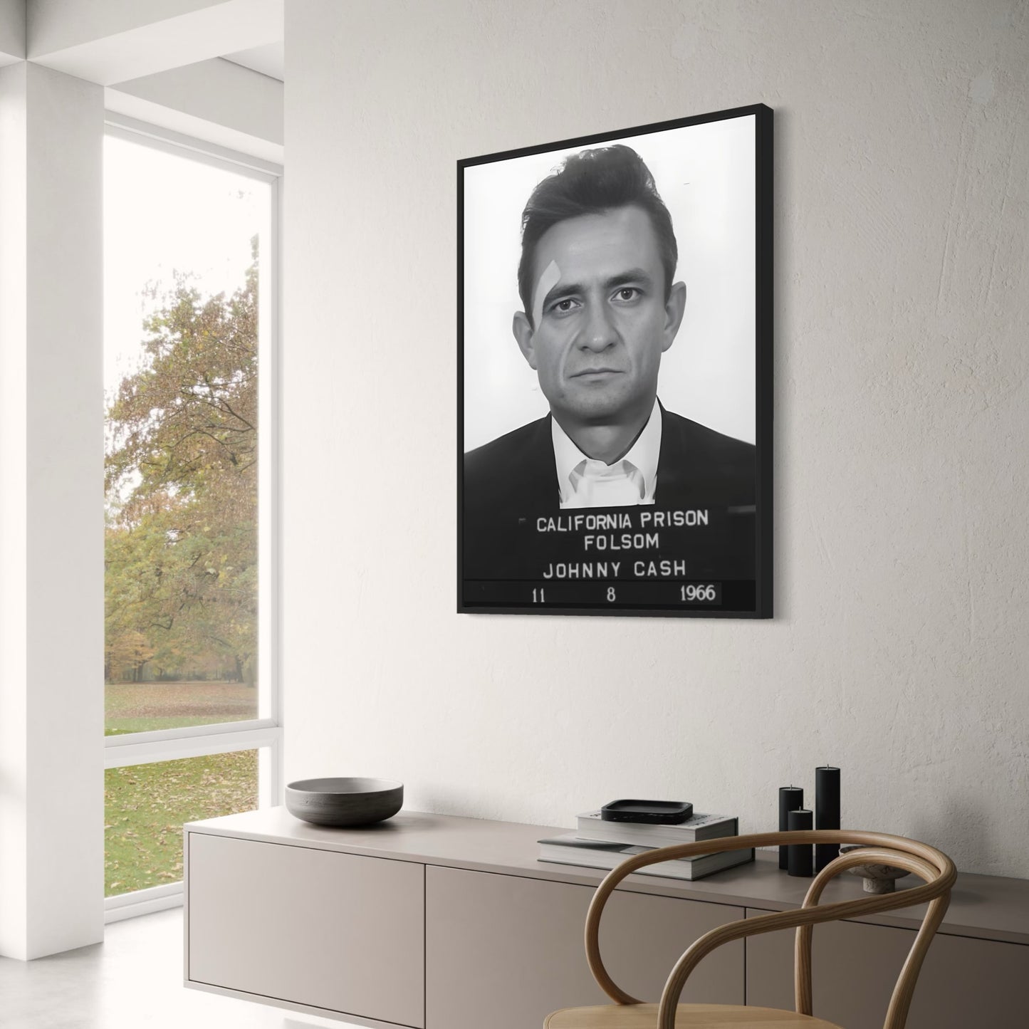 Johnny Cash | Schwarz-Weiß-Polizeifoto