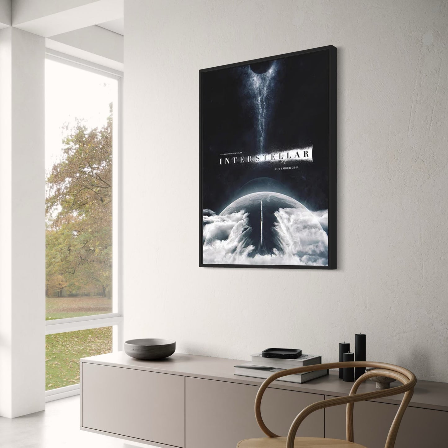 Interstellares Poster | Leinwandbild im nordischen Stil | Wandkunst mit Weltraum-Science-Fiction-Motiv | Wohndekoration