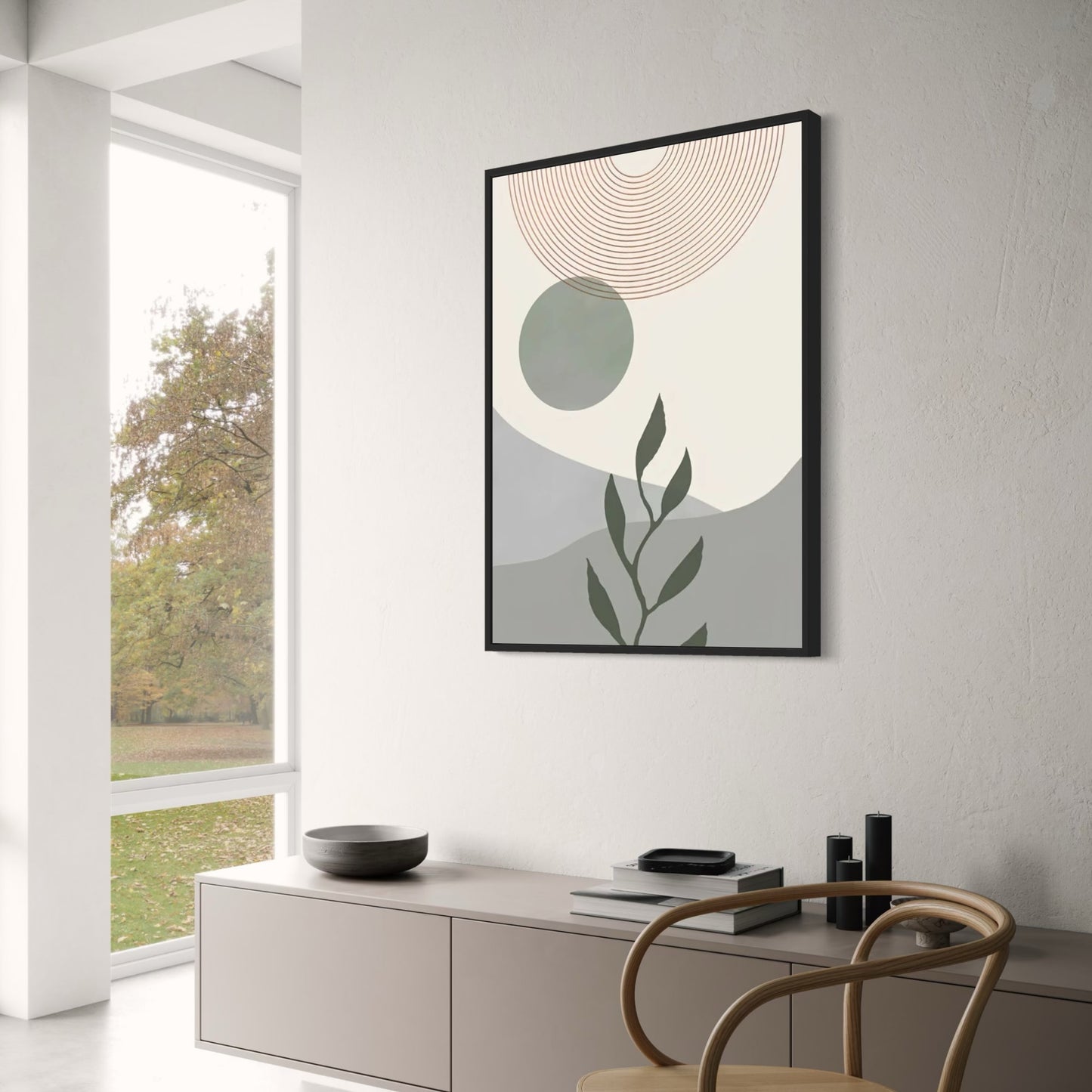 Himmlischer Garten | Botanische Gestaltung mit Sonne und Blättern