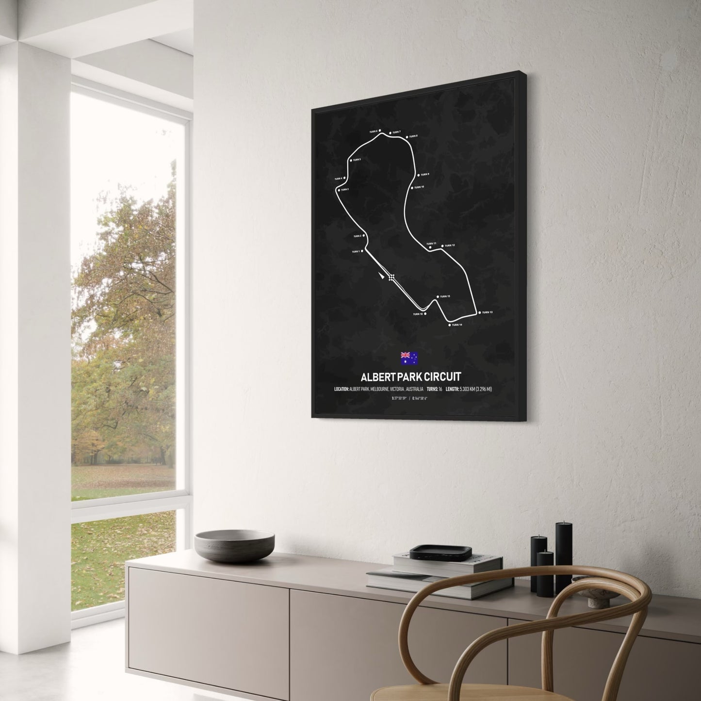 Formel-1-Poster Albert Park Circuit | Australien | Melbourne | Beliebte Grand-Prix-Rennstrecke von Melbourne | Poster der australischen F1-Rennstrecke