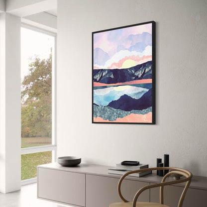 Abstraktes Landschaftsposter | Wüstensturm-Poster | Wohndekor | Künstlerische Wüstenlandschaft | Wandkunstdruck | Stürmische Wüstenszene