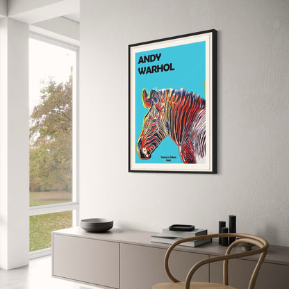 Andy Warhol | Grevy's Zebra 1983 Poster | Pop Art Wildlife | Colorful Animal Wall Decor | Artwork for Home & Garden