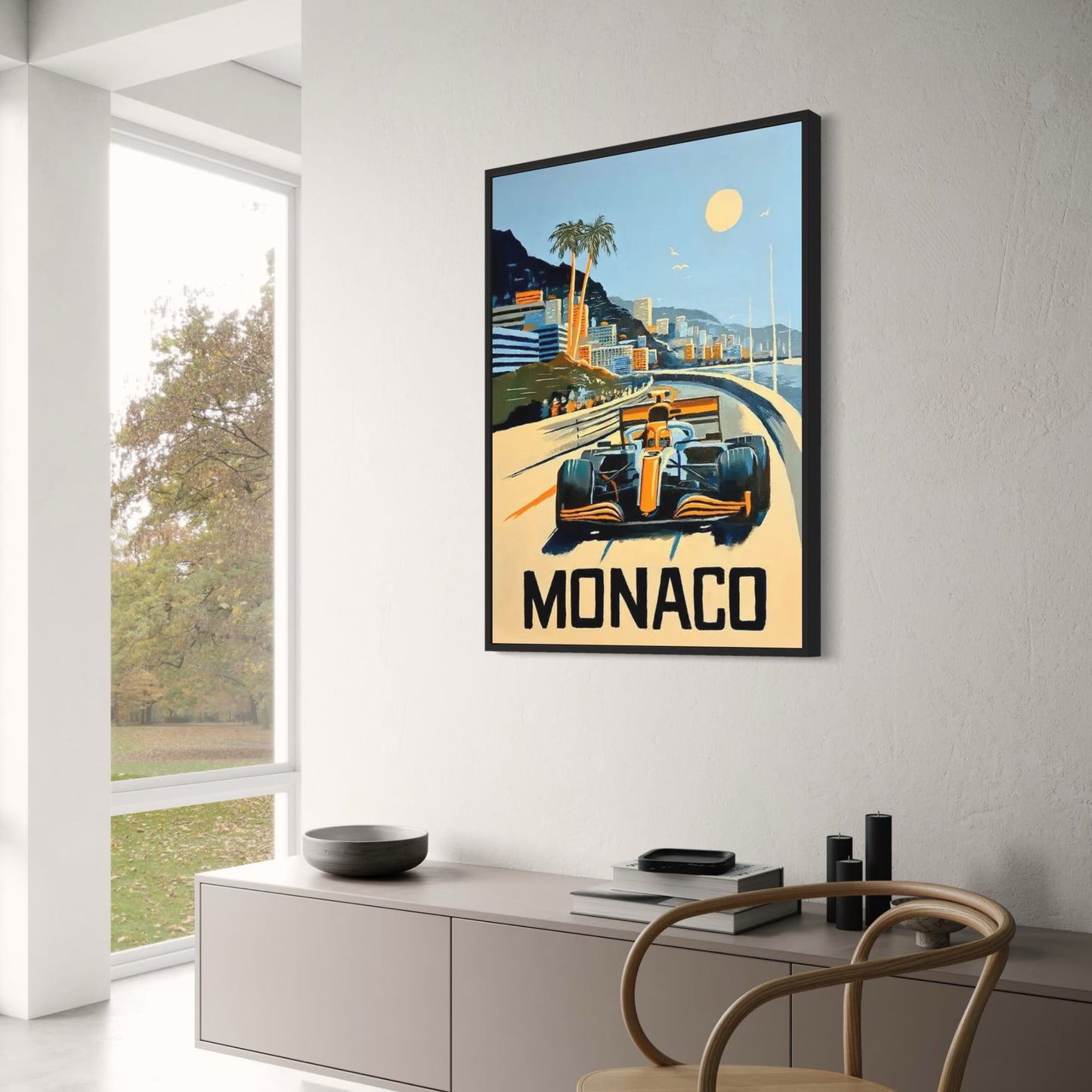Poster zum Grand Prix von Monaco | Feiern Sie das legendäre Formel-1-Rennerlebnis | Lebendiger Kunstdruck zur Heimdekoration