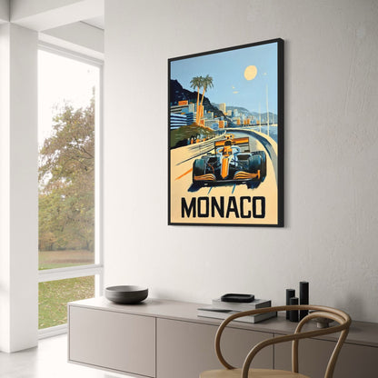 Poster zum Grand Prix von Monaco | Feiern Sie das legendäre Formel-1-Rennerlebnis | Lebendiger Kunstdruck zur Heimdekoration