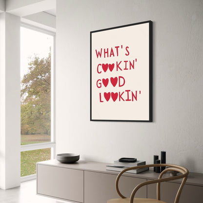 Minimalistische Wandkunst „What's Cookin Good Lookin“