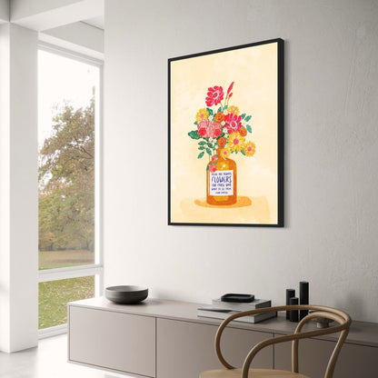 Henri Matisse Quote Poster | Floral Art Design | Inspiring Wall Decor | Home Art Print