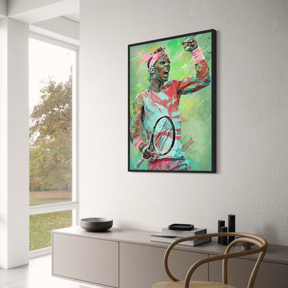 Rafael Nadal Abstract | Tennis Legende Kunst