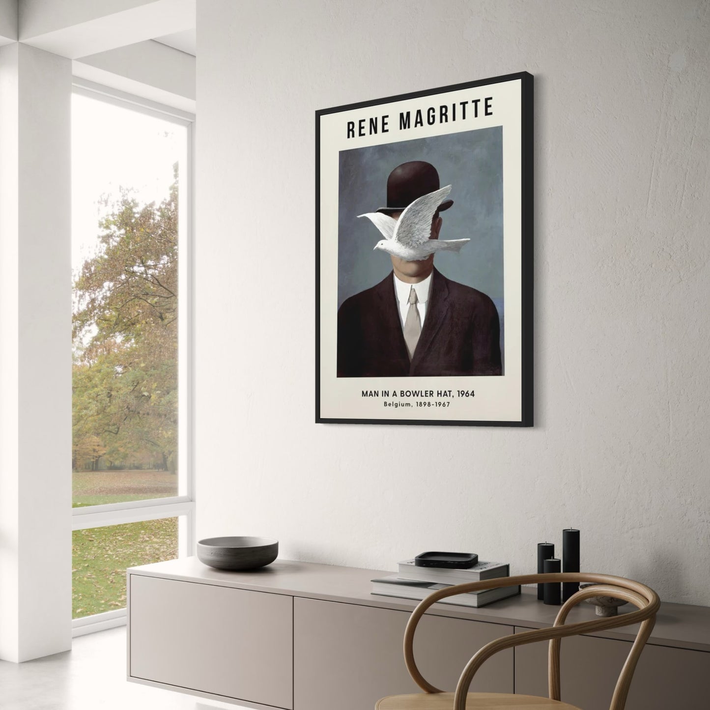 René Magritte | Man in een Bolhoed | Surrealistisch Kunstwerk