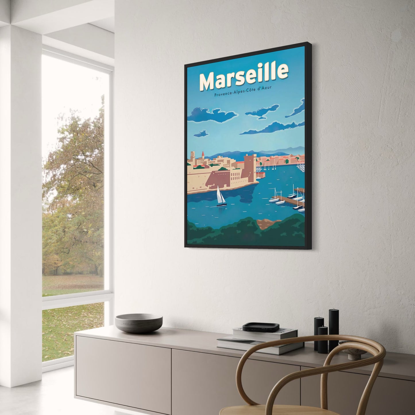 Marseille | French Riviera Cityscape | Captivating Urban Landscape Art | Wall Decor Poster