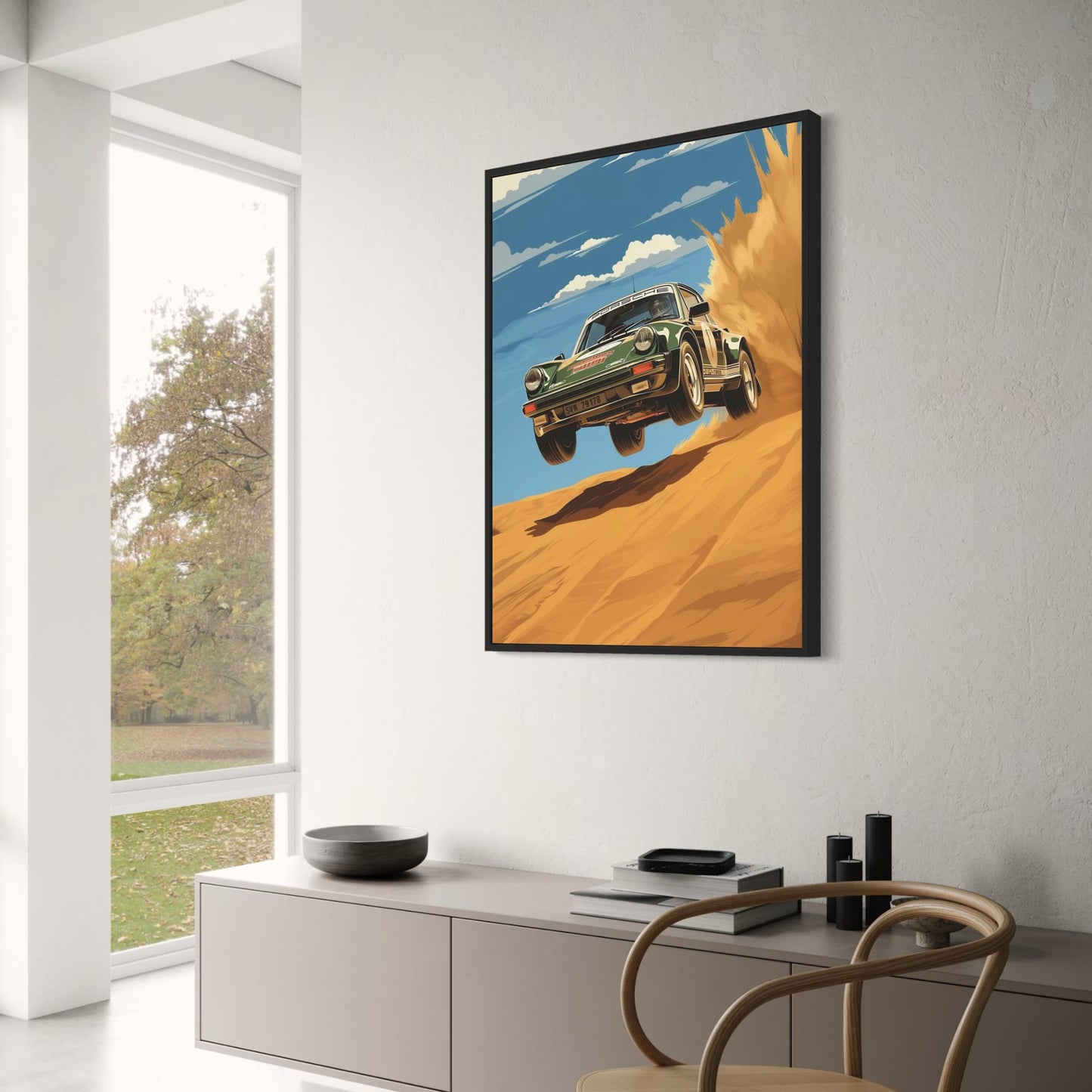 Classic Rally Car | High-Speed Desert Jump