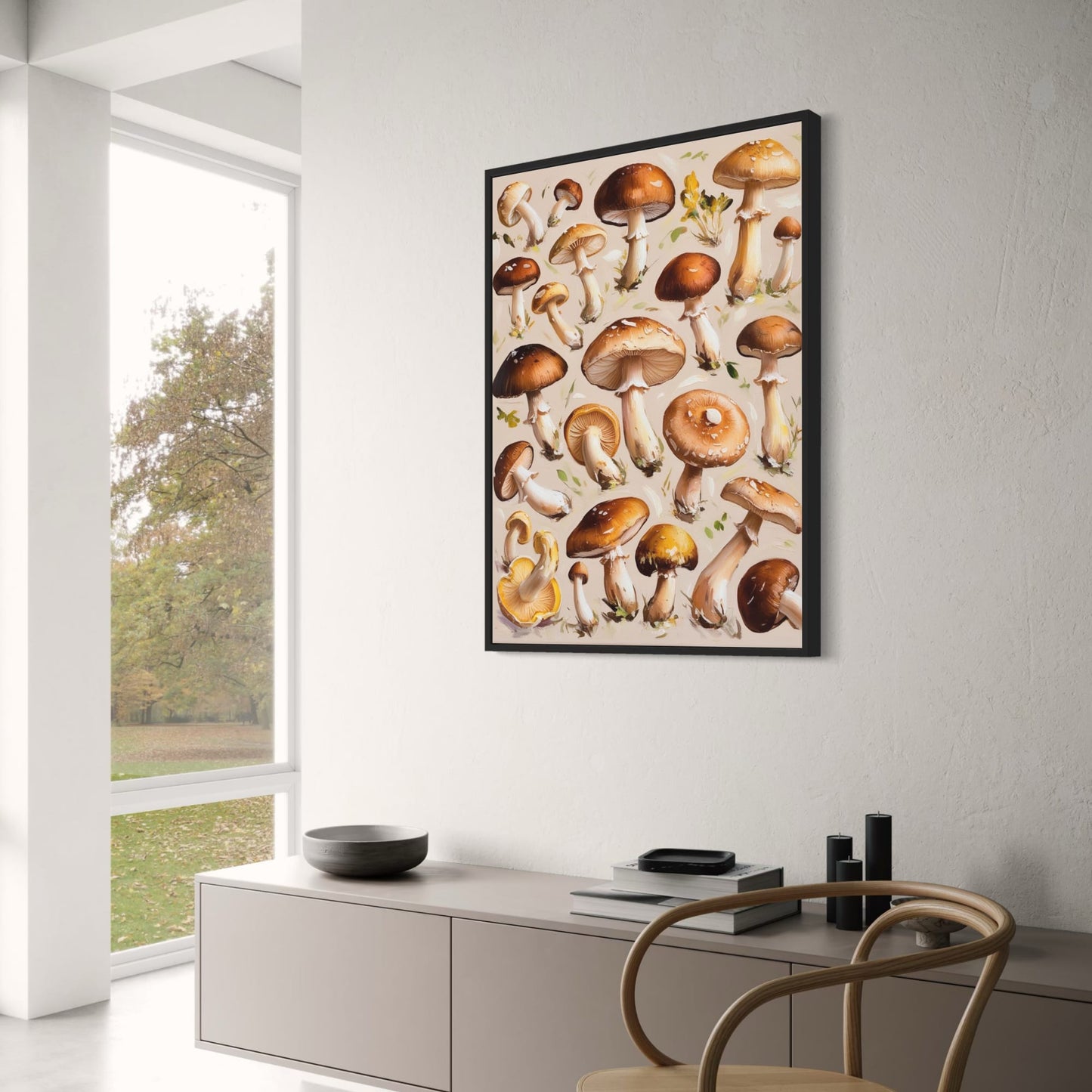 Diverse Mushroom Species | Nature Wall Art | Illustrated Funghi Poster for Home Décor | Botanical Artwork | Colorful Mushroom Collection