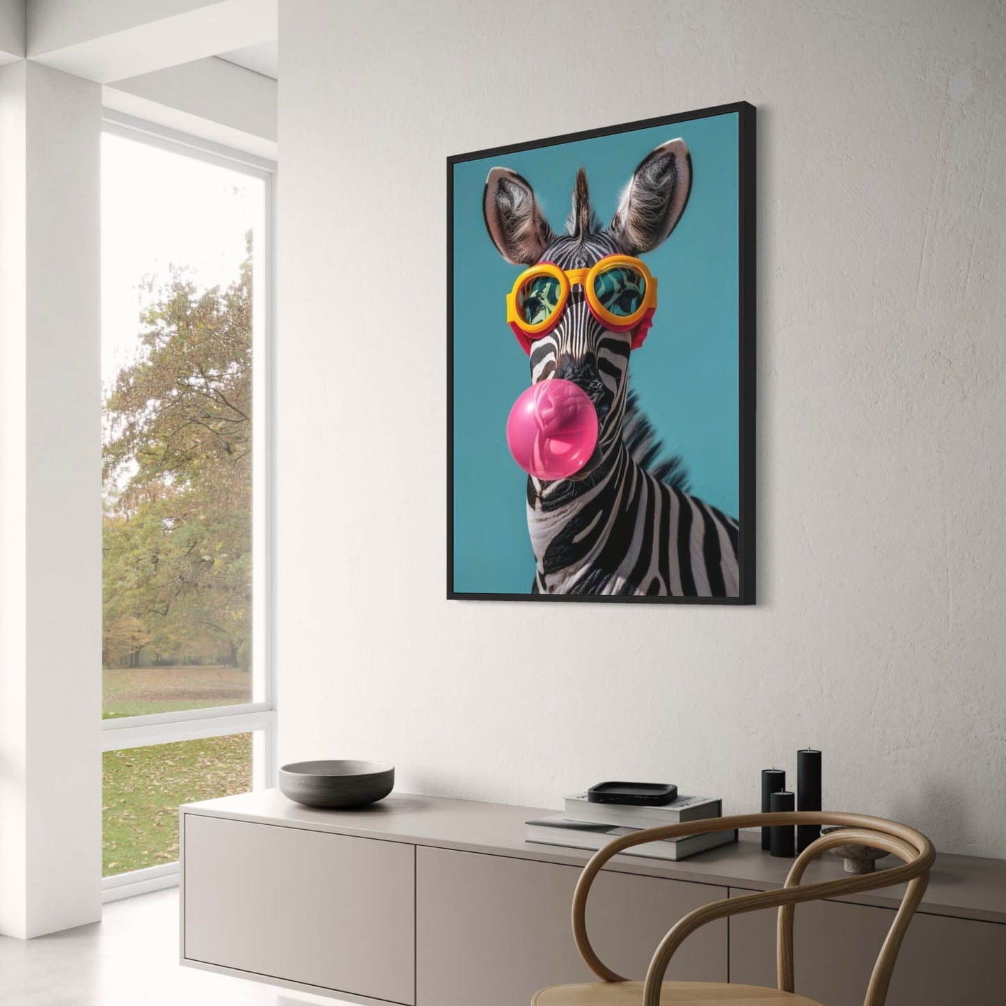 Bubble Gum Zebra | Punk Kunst Ontwerp