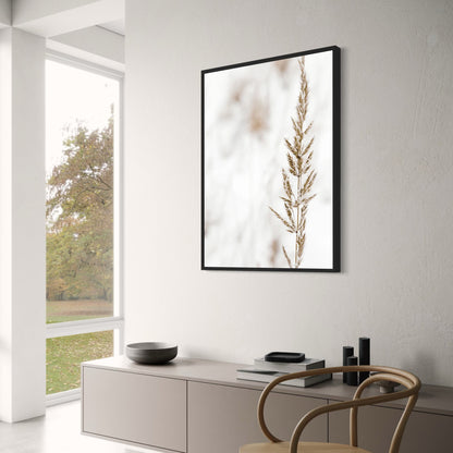 Boho Zarte Stiele | Botanischer Kunstdruck | Minimalistische Wanddekoration | Modernes Blumenposter | Heim- und Bürodekoration