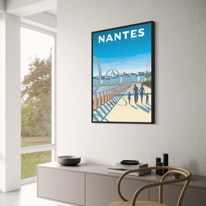 Nantes Cityscape Poster | Stunning French Destination Artwork | Wall Decor for Home & Garden | Beautiful City Landmark Art Print