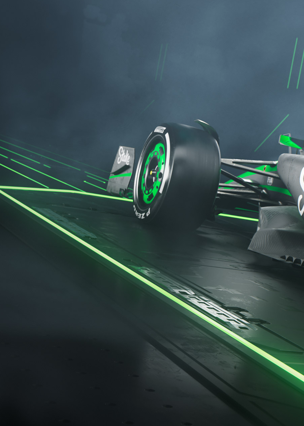 3-Piece Wall Art | Stake Kick Sauber F1 | Formula 1 Racing Car Poster Set | High-Speed Motorsport Art Print Decor | Home Office Wall Decor | Sport Car Canvas Art | Auto Racing Enthusiast Gift