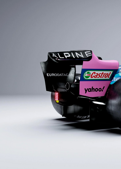 Alpine F1 Race Car Poster | 3-Piece Wall Art | Formula 1 Racing | Triple Panel Motorsport Print