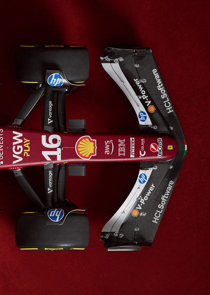 Ferrari F1 Dreifach-Poster | Formel-1-Rennkunst mit mehreren Teilen | Charles Leclerc-Poster | Lewis Hamilton-Poster | Scuderia Ferrari-Ausstellungsdekor | Wandkunst für Motorsport-Enthusiasten