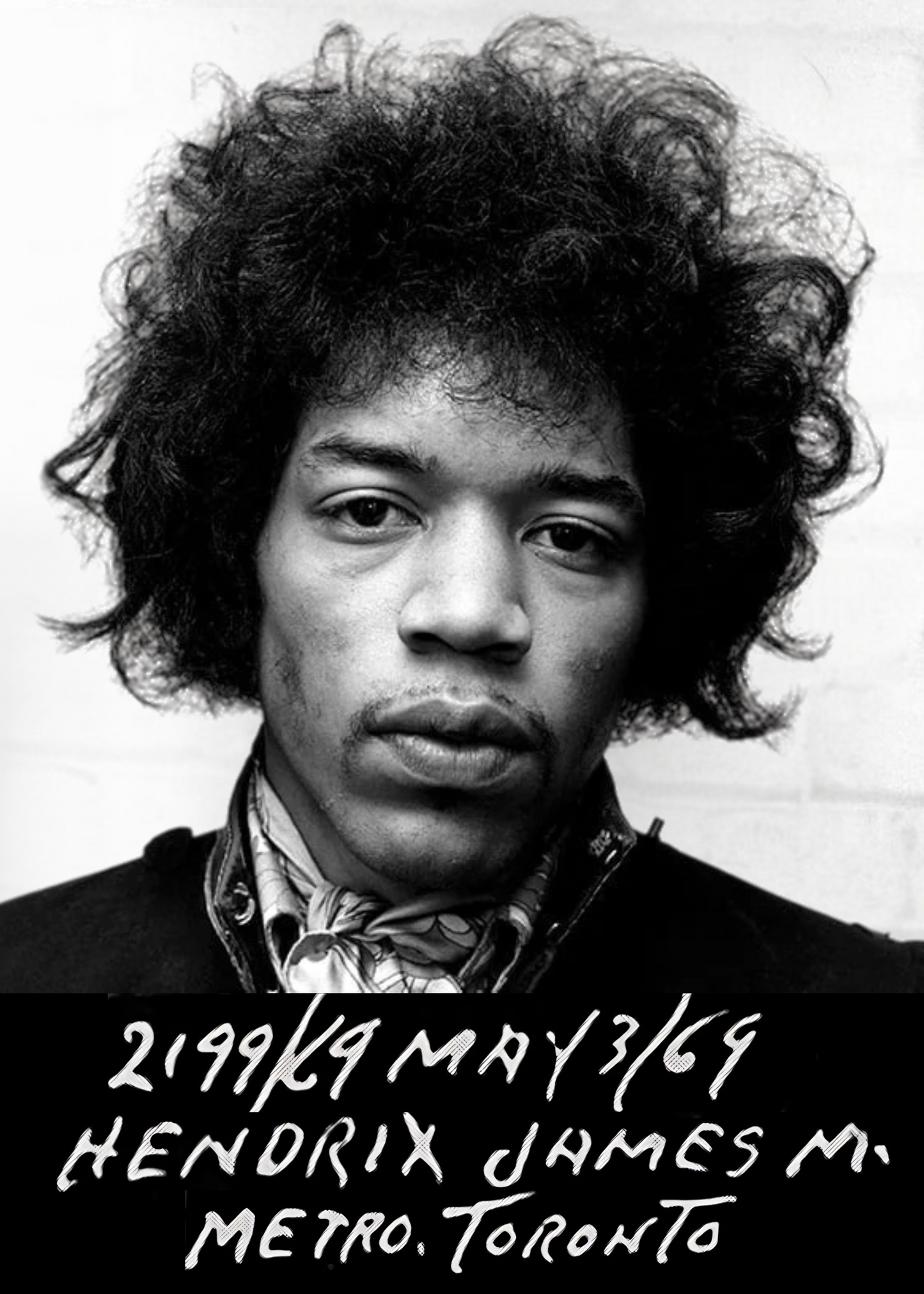 Jimi Hendrix Mugshot