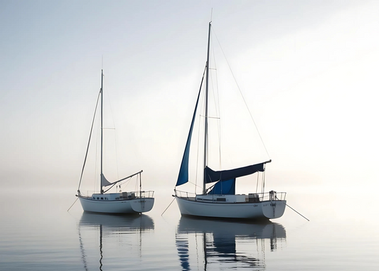 Two Fishing Boats during a Sunrise - Landscape