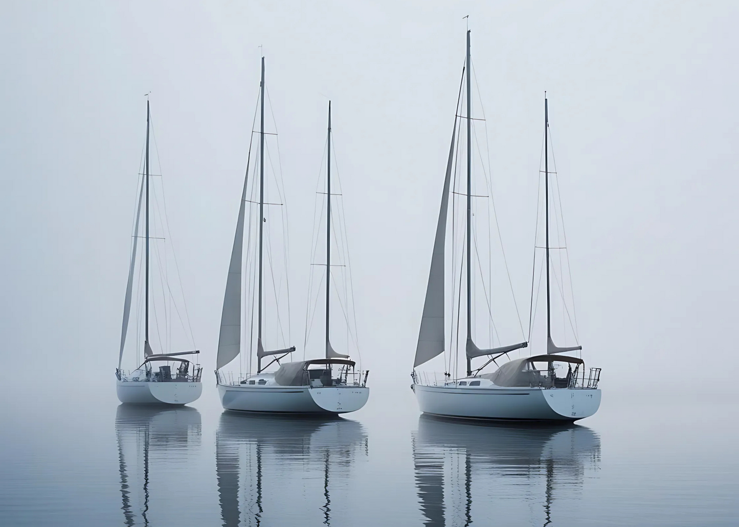 Three Sailing Boats - Landscape