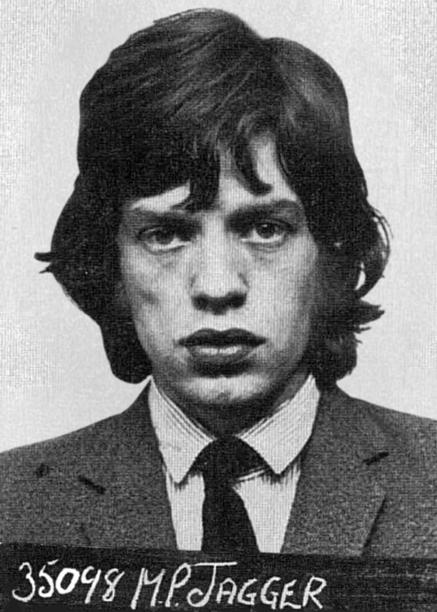 Fahndungsfoto von Mick Jagger