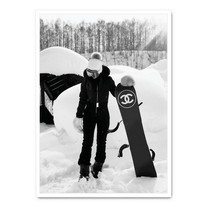 Girl With Chanel Snowboard