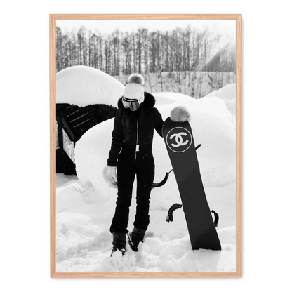 Girl With Chanel Snowboard