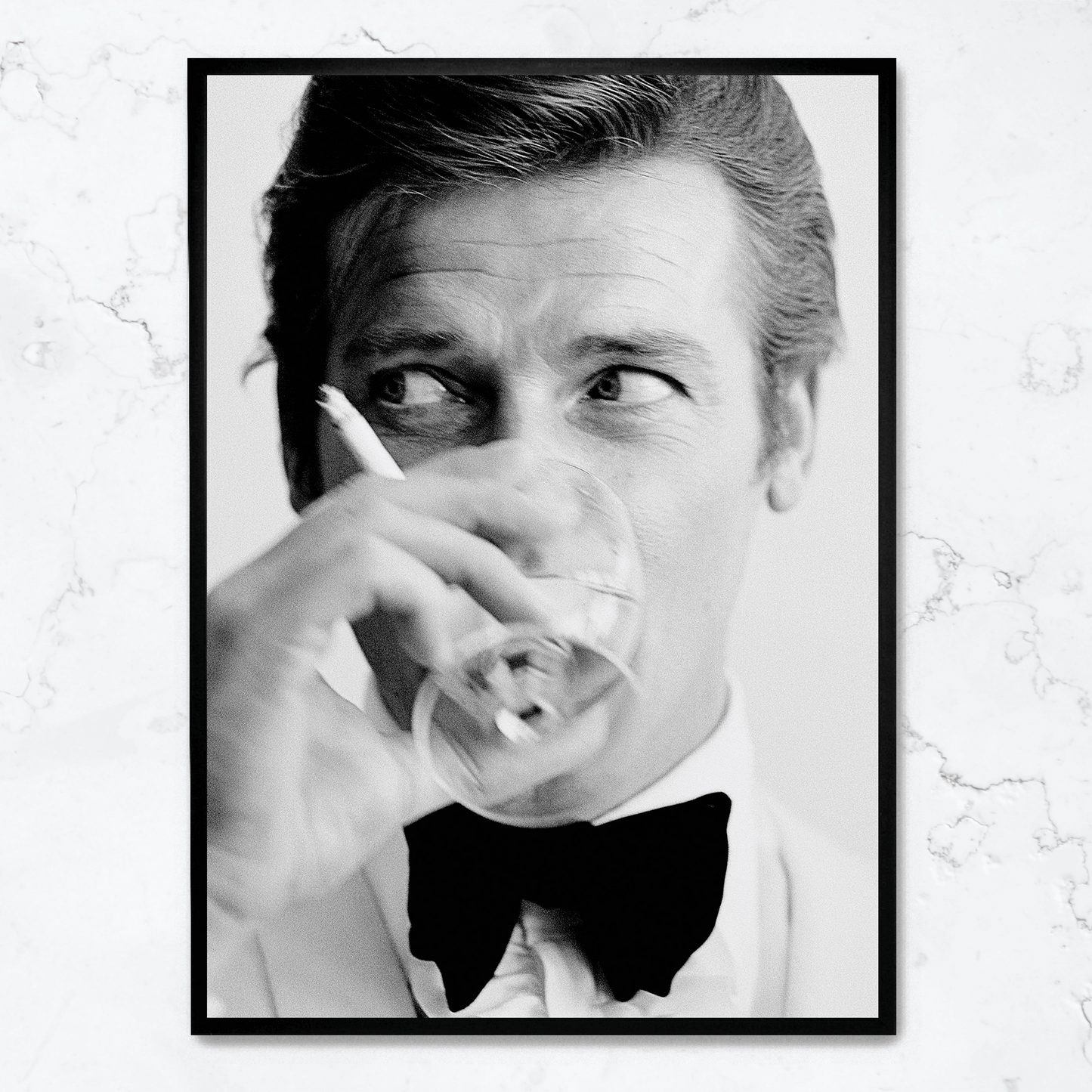 Roger Moore Drinking