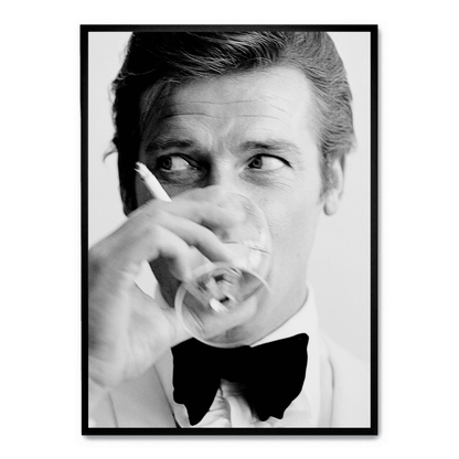 Roger Moore Drinking