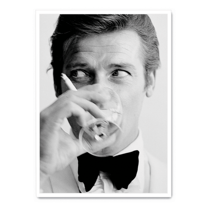 Roger Moore Drinking