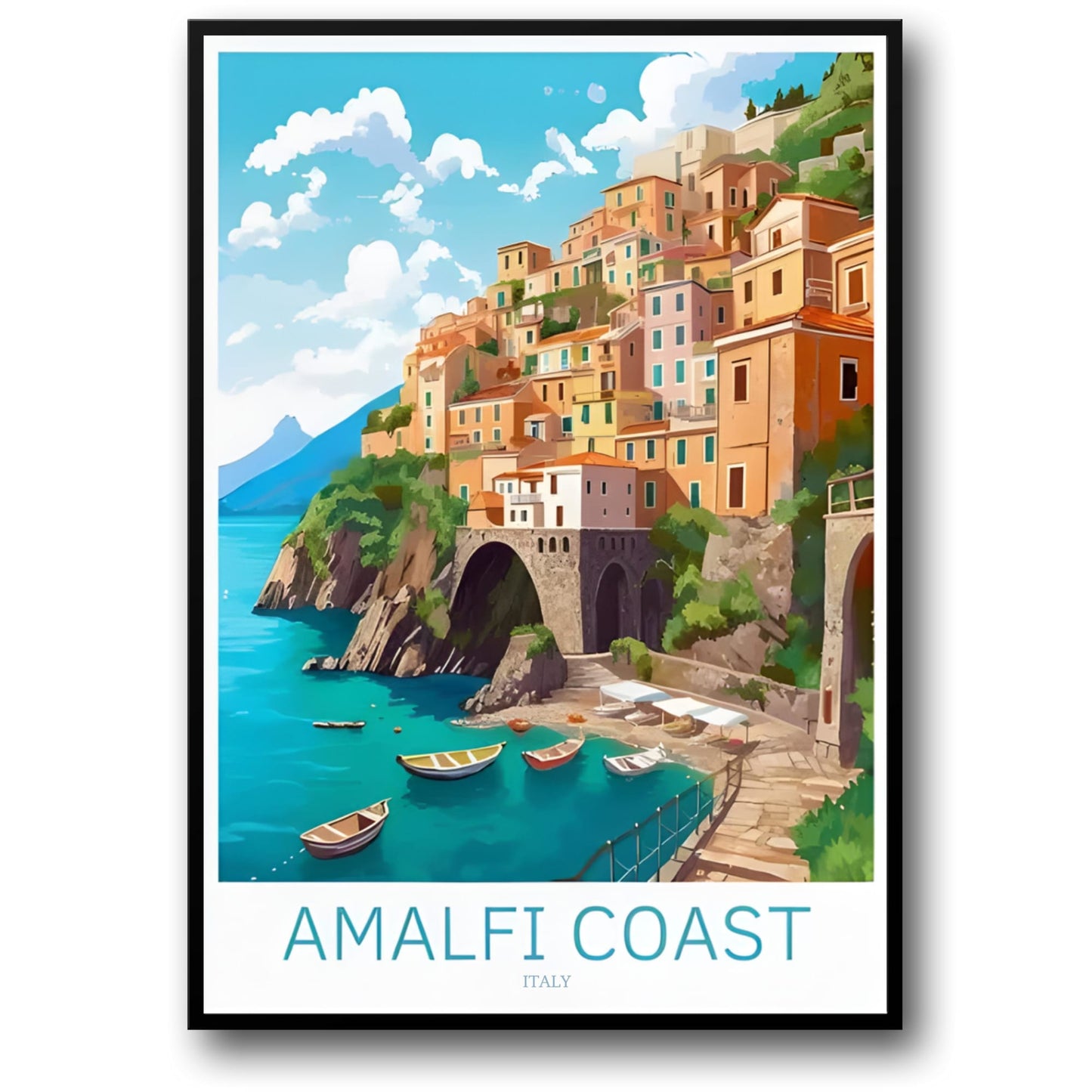 Schoonheid van de Amalfikust | Schilderachtige Italië Reis Kunst