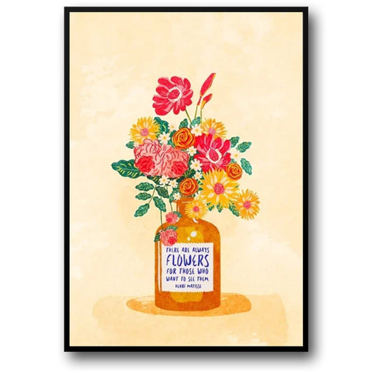 Henri Matisse Zitat Poster | Florales Kunstdesign | Inspirierende Wanddekoration | Kunstdruck für Zuhause