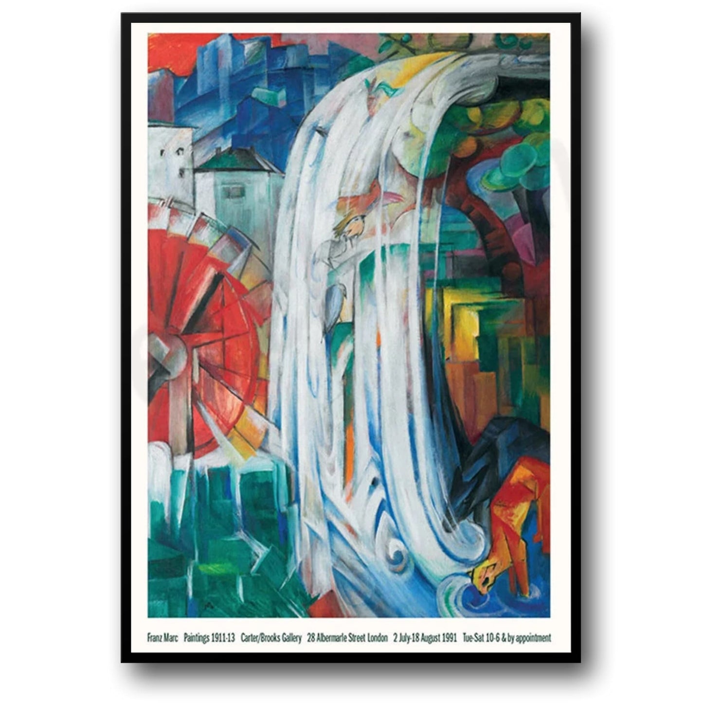 Die verzauberte Mühle | Franz Marc | Lebendige expressionistische Kunst