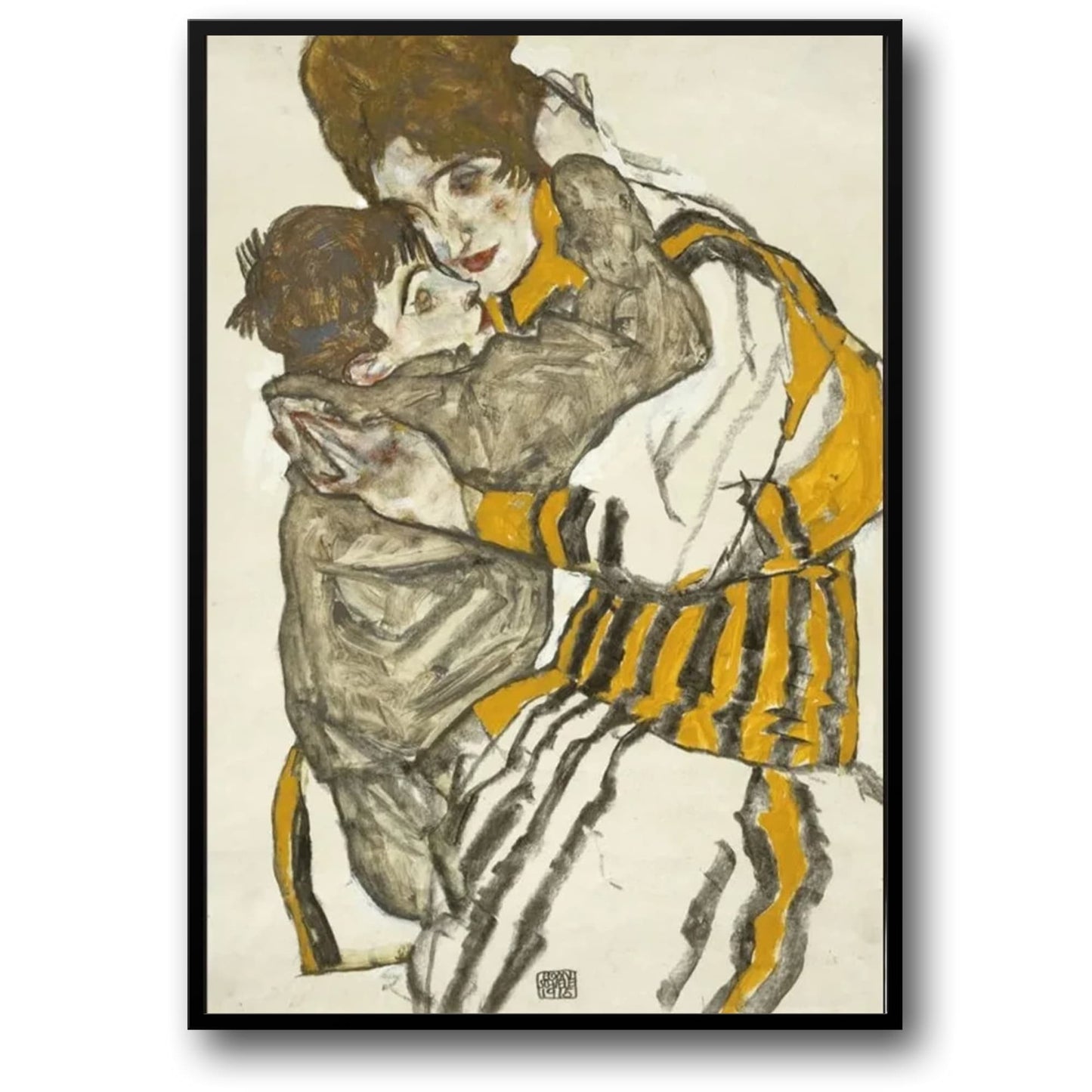Egon Schiele | Die Liebe einer Mutter | Jugendstil-Druck