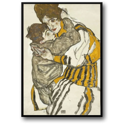 Egon Schiele | Die Liebe einer Mutter | Jugendstil-Druck