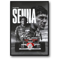 Ayrton Senna F1-Rennfahrer-Poster | Heimdekor-Wandkunst für Wohnzimmer, Schlafzimmer, Bar, Café