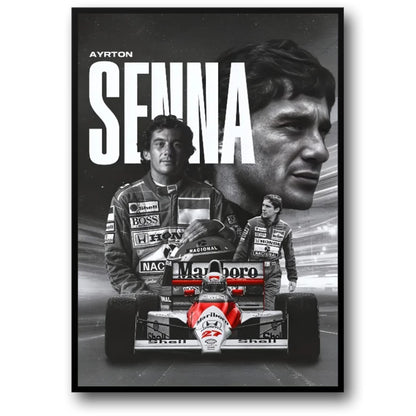Ayrton Senna F1-Rennfahrer-Poster | Heimdekor-Wandkunst für Wohnzimmer, Schlafzimmer, Bar, Café