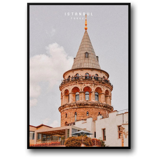 Galataturm-Poster | Istanbuler Stadtbild | Historisches Wahrzeichen | Tagesszene | Entdecken Sie das türkische Erbe
