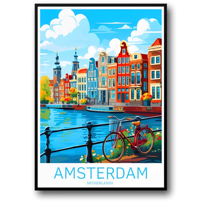 Fietstocht in Amsterdam | Schilderachtige Nederland Kunst