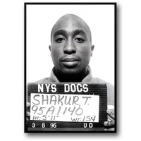 Tupac Shakur Polizeifoto | Vintage-Kunstwerk einer Hip-Hop-Legende
