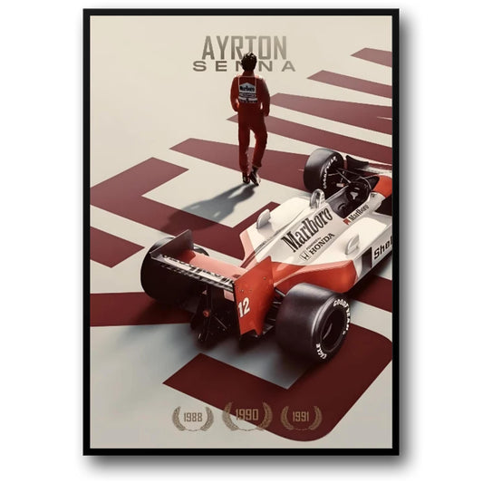 Ayrton Senna Racing Legende | Woondecoratie Kunstwerk
