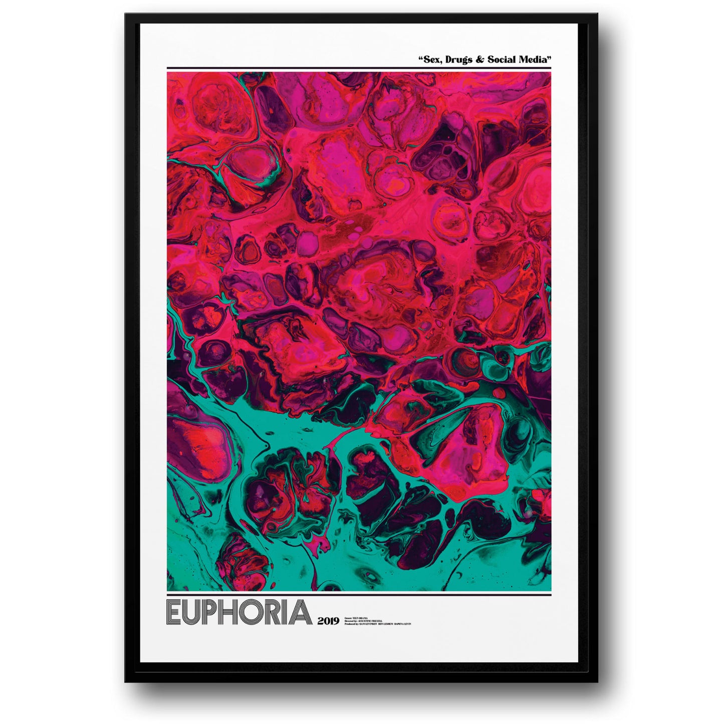 Euphoria TV Series Poster | Iconic Visual Artwork | 2019 Edition | Home & Garden Decor