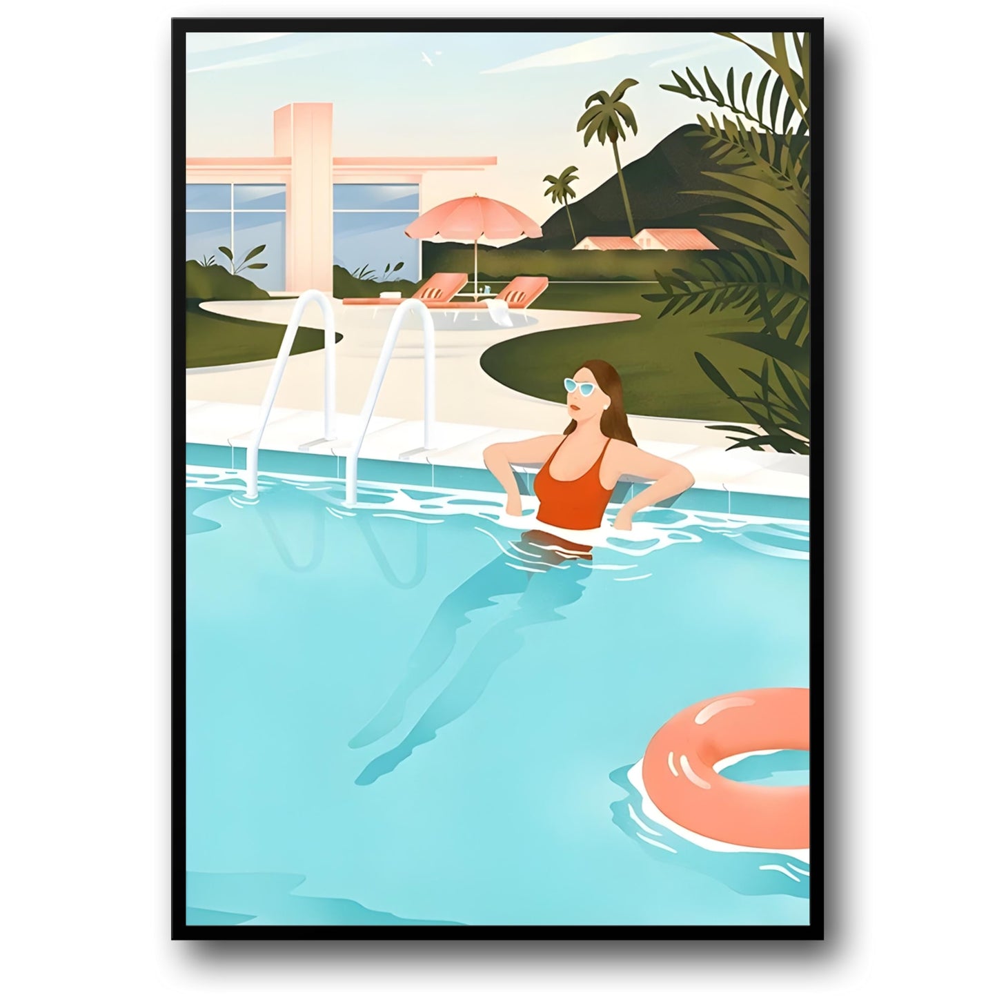Serene Poolside Scène | Ontspan bij het Zwembad
