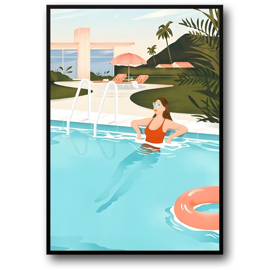 Serene Poolside Scène | Ontspan bij het Zwembad